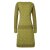 Vishes - Leichtes Jerseykleid Damen Langarm Kleider Sweatkleid Punkte olive 36