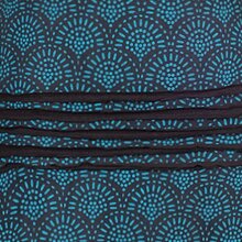 Vishes - Leichtes Jerseykleid Damen Langarm Kleider Sweatkleid Punkte schwarz-türkis 36