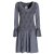 Vishes - Damen Langarm Longshirt-Kleid Sweatkleid Shirt-Kleid Tunika-Kleid grau 42-44
