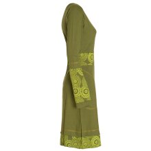 Vishes  - Damen Langarm Longshirt-Kleid Sweatkleid...