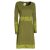 Vishes  - Damen Langarm Longshirt-Kleid Sweatkleid Shirt-Kleid Tunika-Kleid olive 40
