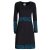 Vishes - Damen Langarm Longshirt-Kleid Sweatkleid Shirt-Kleid Tunika-Kleid schwarz 44