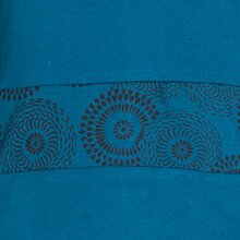 Vishes  - Damen Langarm Longshirt-Kleid Sweatkleid Shirt-Kleid Tunika-Kleid türkis 40