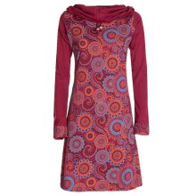 Vishes - Damen Lang-arm Kleid Schal-Kleid Winterkleider...