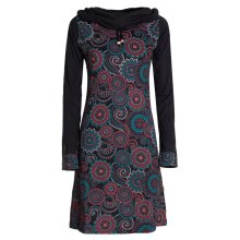 Vishes - Damen Lang-arm Kleid Schal-Kleid Winterkleider...