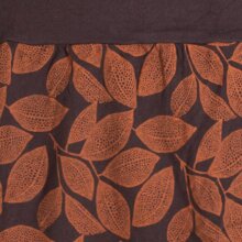 Vishes - Kurzer Rock Damen Elfen Mini-Rock Blätter-Röcke florales Muster braun 46-48