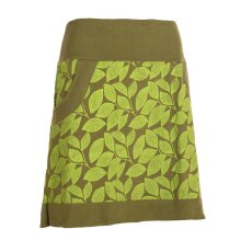 Vishes - Kurzer Rock Damen Elfen Mini-Rock Blätter-Röcke florales Muster olive 42