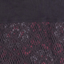 Vishes - Kurzer Damen Spitzen-Rock Baumwoll-Rock Bunt Blumen Lagen-Rock schwarz XL