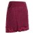 Vishes - Kurzer Damen Spitzen-Rock Baumwoll-Rock Bunt Blumen Lagen-Rock dunkelrot 38
