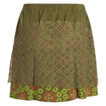 Vishes - Kurzer Damen Spitzen-Rock Baumwoll-Rock Bunt...