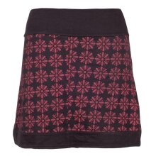 Vishes - Kurzer Rock Damen Mini-Rock Blumen-Röcke, retro 70er 80er schwarz 40