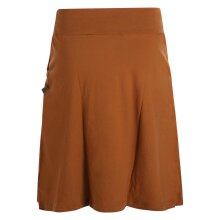 Vishes - Rock Damen Knielang Bio Baumwolle Breiter Bund Jersey Röcke Basic dunkelorange 36