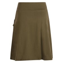 Vishes - Rock Damen Knielang Bio Baumwolle Breiter Bund Jersey Röcke Basic olive 42