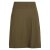 Vishes - Rock Damen Knielang Bio Baumwolle Breiter Bund Jersey Röcke Basic olive 42