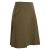 Vishes - Rock Damen Knielang Bio Baumwolle Breiter Bund Jersey Röcke Basic olive 42