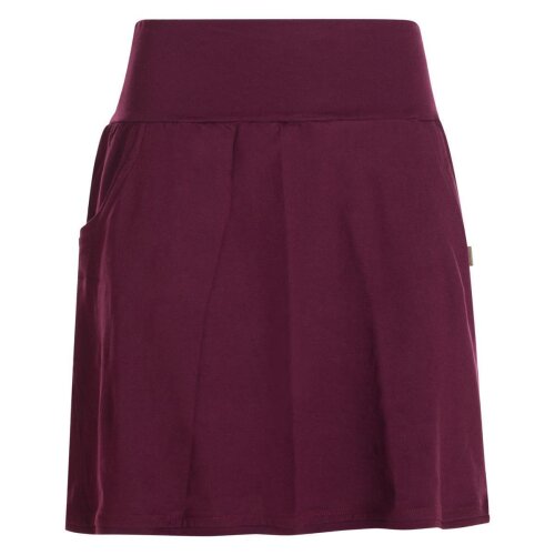 Vishes - Kurzer Damen Basic Rock Bio-Rock Baumwoll-Rock Einfarbig Schlicht dunkelrot 38