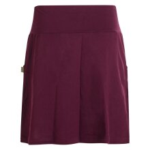 Vishes - Kurzer Damen Basic Rock Bio-Rock Baumwoll-Rock Einfarbig Schlicht dunkelrot 38