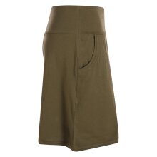 Vishes - Kurzer Damen Basic Rock Bio-Rock Baumwoll-Rock Einfarbig Schlicht olive 40