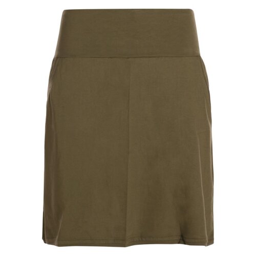 Vishes - Kurzer Damen Basic Rock Bio-Rock Baumwoll-Rock Einfarbig Schlicht olive 42