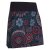 Vishes - Kurzer Damen Baumwoll-Rock Bunt mit Mandalas und Blumen bedruckt schwarz 32-34
