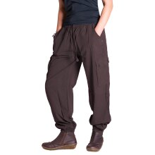 Vishes bequeme Unisex Freizeithose mit Gummibund und Taschen, ideal für Herbst und Frühjahr braun 36-38