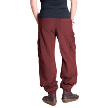 Vishes bequeme Unisex Freizeithose mit Gummibund und Taschen, ideal für Herbst und Frühjahr dunkelrot 42-44