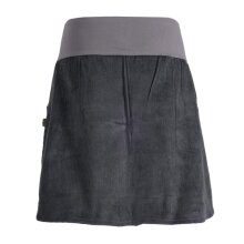 Vishes - Cordrock Damen Knielang Breiter Bund Taschenrock Röcke Cord grau 34-36