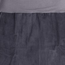 Vishes - Cordrock Damen Knielang Breiter Bund Taschenrock Röcke Cord grau 38