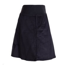 Vishes - Cordrock Damen Knielang Breiter Bund Taschenrock Röcke Cord schwarz 38