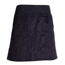 Vishes - Cordrock Damen Knielang Breiter Bund Taschenrock Röcke Cord schwarz 46