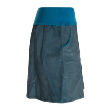 Vishes - Cordrock Damen Knielang Breiter Bund Taschenrock Röcke Cord türkis 36