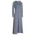 Vishes Damen Maxi-Kleid Baumwolle Casual Rollkragen mit Tasche grau 36-38