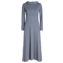 Vishes Damen Maxi-Kleid Baumwolle Casual Rollkragen mit...