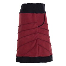 Vishes - Thermorock warmer Damen Winterrock kurz Minirock aus ECO-Fleece dunkelrot 38