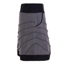 Vishes - Thermorock warmer Damen Winterrock kurz Minirock aus ECO-Fleece grau 40-42