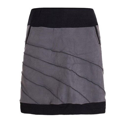 Vishes - Thermorock warmer Damen Winterrock kurz Minirock aus ECO-Fleece grau 44