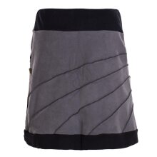 Vishes - Thermorock warmer Damen Winterrock kurz Minirock aus ECO-Fleece grau 50