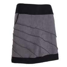 Vishes - Thermorock warmer Damen Winterrock kurz Minirock aus ECO-Fleece grau 50