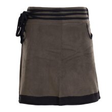 Vishes - Thermorock warmer Damen Winterrock kurz Wickelrock aus ECO-Fleece olive