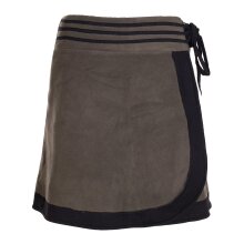 Vishes - Thermorock warmer Damen Winterrock kurz Wickelrock aus ECO-Fleece olive