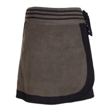 Vishes - Thermorock warmer Damen Winterrock kurz Wickelrock aus ECO-Fleece olive