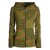 Vishes - Damen Patchwork Jacke Blumen-Sweatjacke Hippie-Jacke Kapuzenjacke olive 40