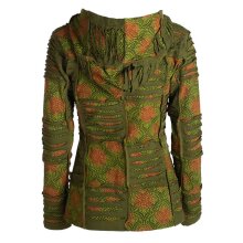 Vishes - Damen Patchwork Jacke Blumen-Sweatjacke...