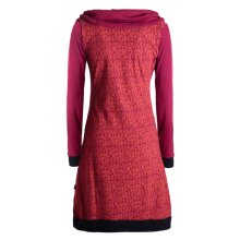 Rückansicht des handbedruckten Herbstkleids von Vishes