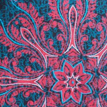 Vishes - Damen Schal-Kragen Mandala-Kleid Langarm-Shirtkleid Baumwollkleid schwarz 44