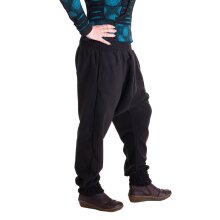Vishes - Warme Hose Damen oder Herren Haremshose ECO Fleecehose Thermohose schwarz