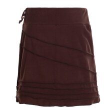 Vishes - Alternative Bekleidung - Thermorock warmer Damen Winterrock kurz Minirock aus ECO-Fleece braun 38