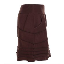 Vishes - Alternative Bekleidung - Thermorock warmer Damen Winterrock kurz Minirock aus ECO-Fleece braun 40-42