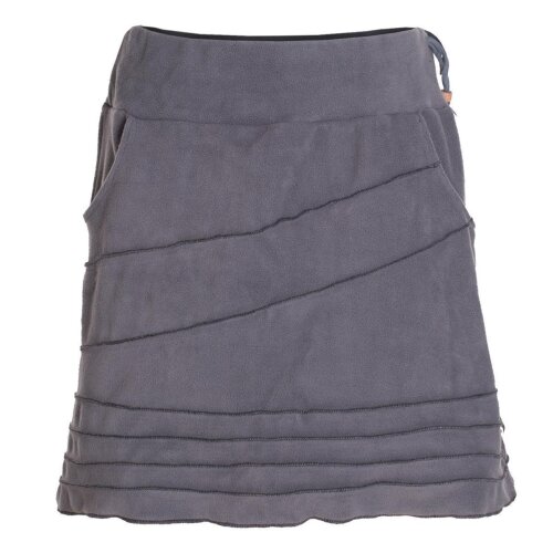 Vishes - Alternative Bekleidung - Thermorock warmer Damen Winterrock kurz Minirock aus ECO-Fleece grau 40-42