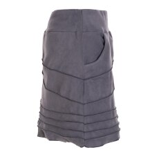 Vishes - Alternative Bekleidung - Thermorock warmer Damen Winterrock kurz Minirock aus ECO-Fleece grau 40-42